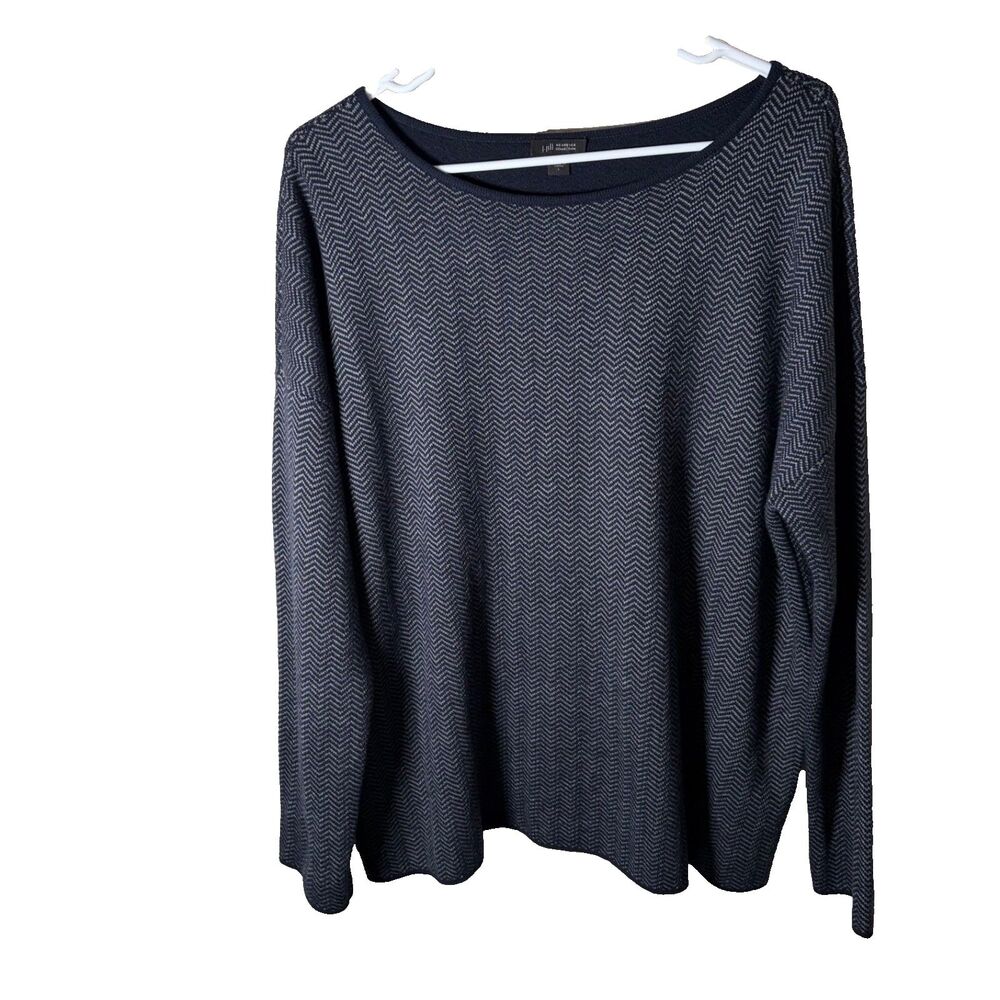 J Jill Wearever Collection Sweater Women's Large Round Neck Knit Pullover Career